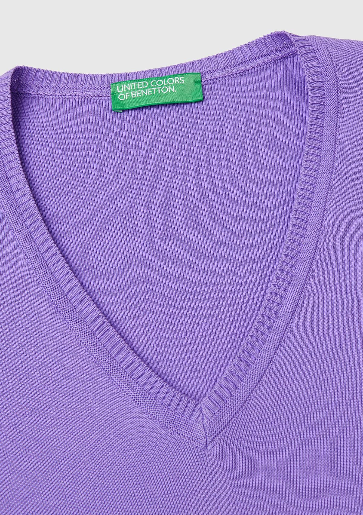 Benetton Maglieria Pullover Donna M Blu Invernale