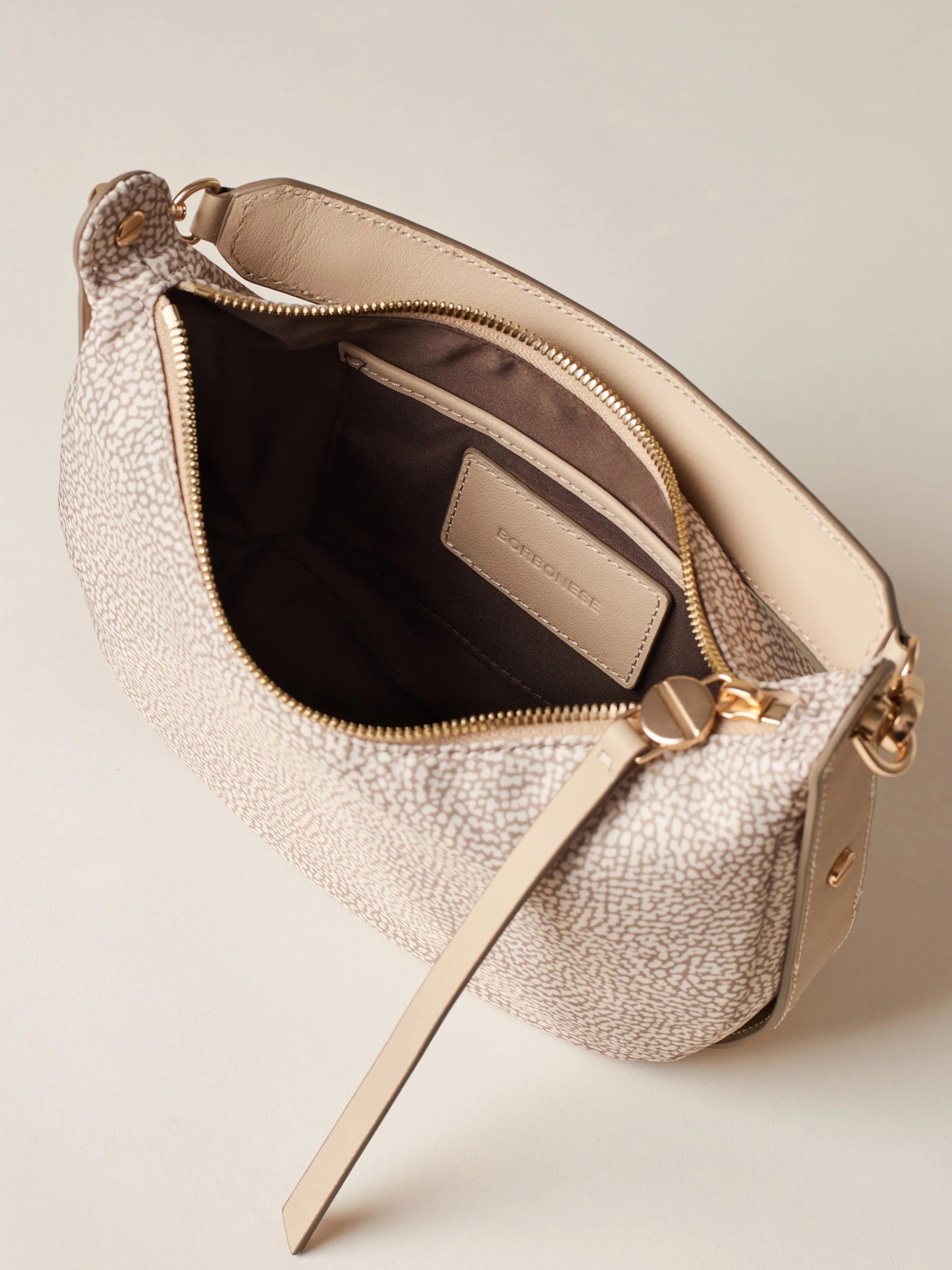 Borbonese Frame 91010219 AH1 borsa hobo sabbia OP