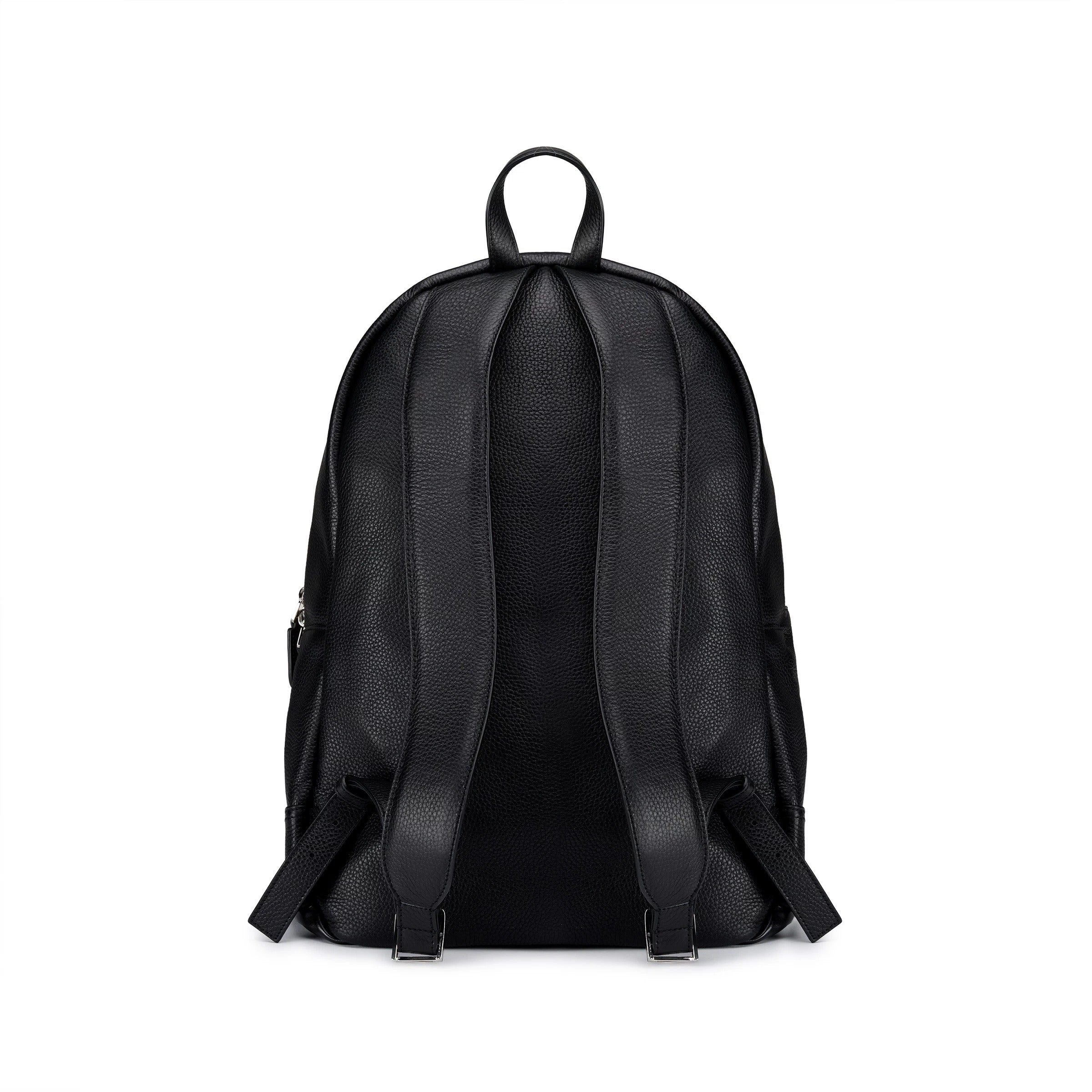 Santoni UIBBA3131TRA Zaino Pelle Martellata Nero Fumo