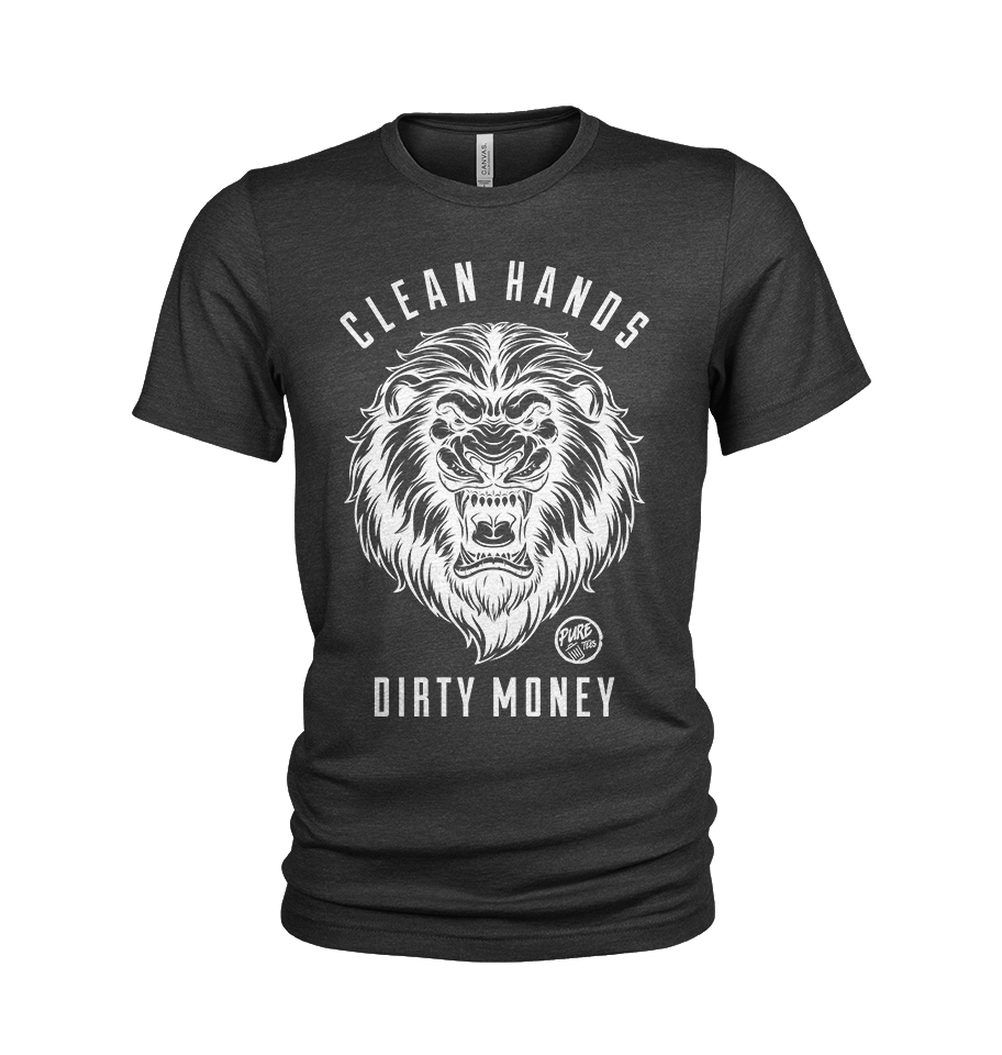Pure Trash Clean Hands Dirty Money t-shirt uomo