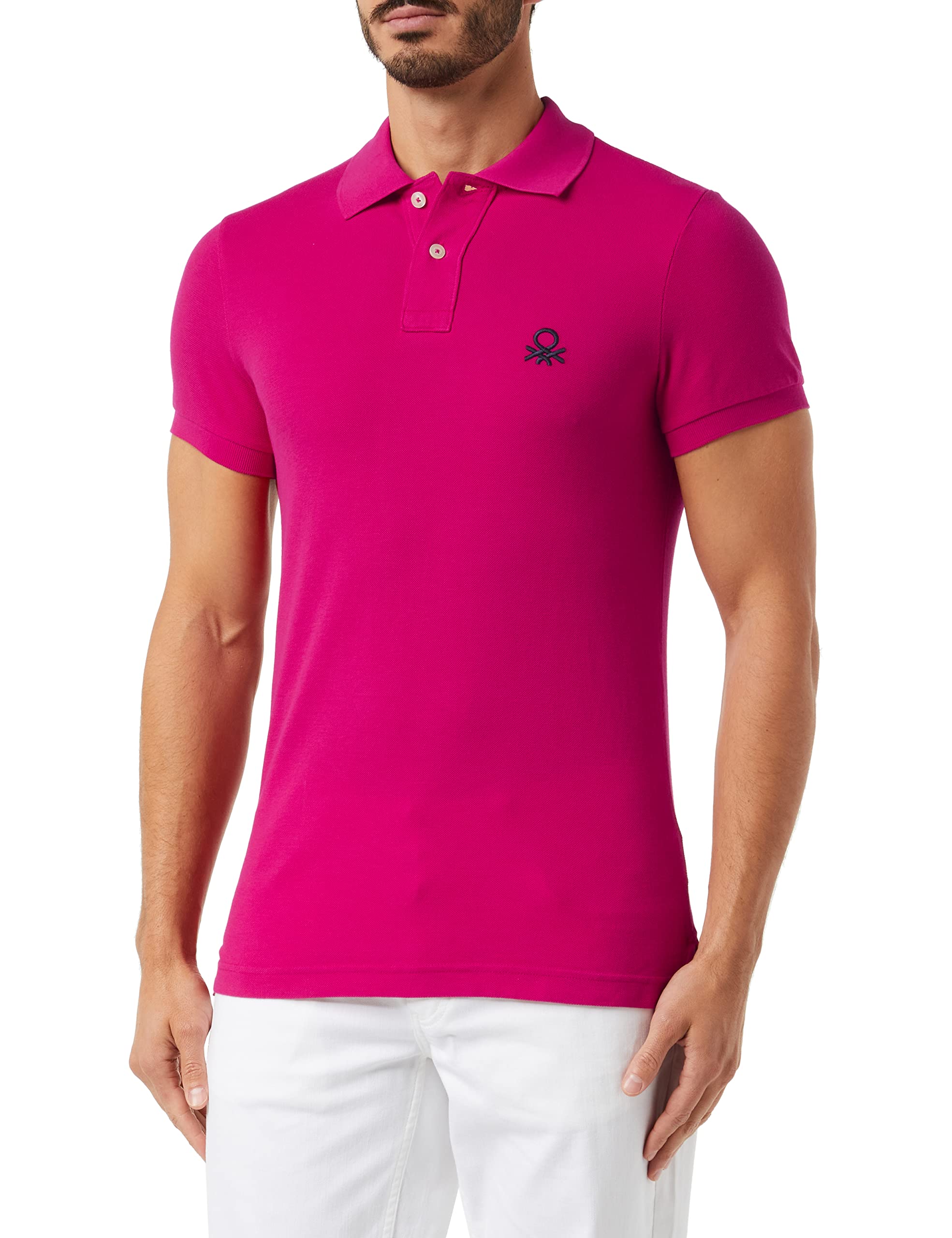 Benetton 3089j3178 polo uomo manica corta tinta unita