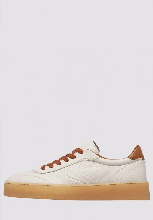 Voile Blanche Mind 02 Sneaker uomo latte cognac pelle