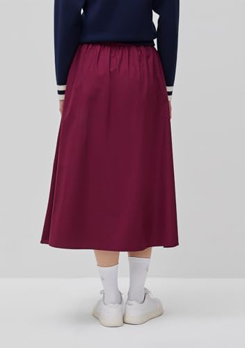 Benetton Gonna Midi Donna Tasche Vita Elasticizzata