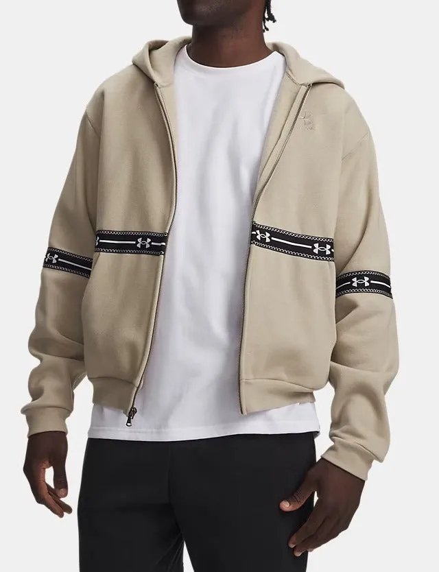 Under Armour Icon Fleece felpa uomo City Khaki zip