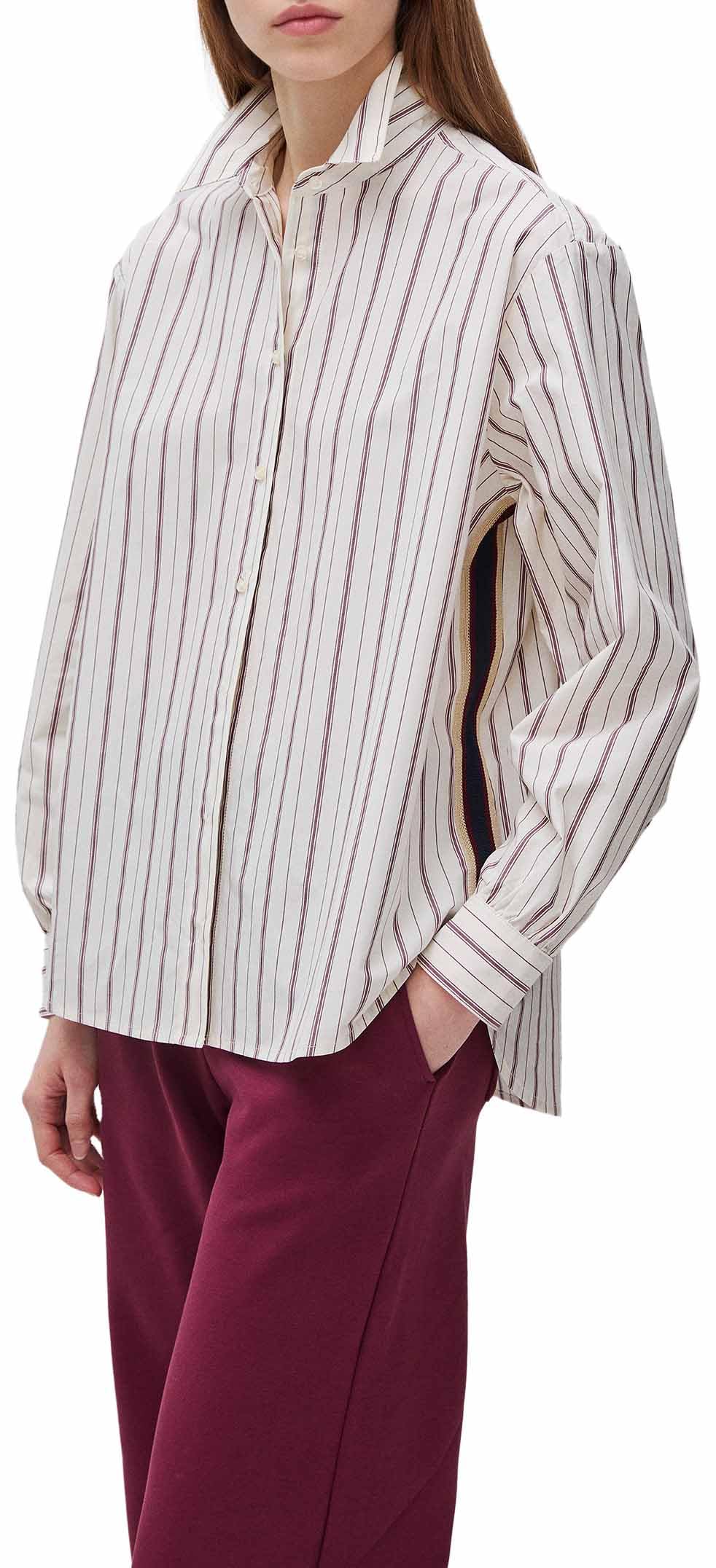 United Colors of Benetton 5x20dq0dj Camicia Donna Panna Cotone
