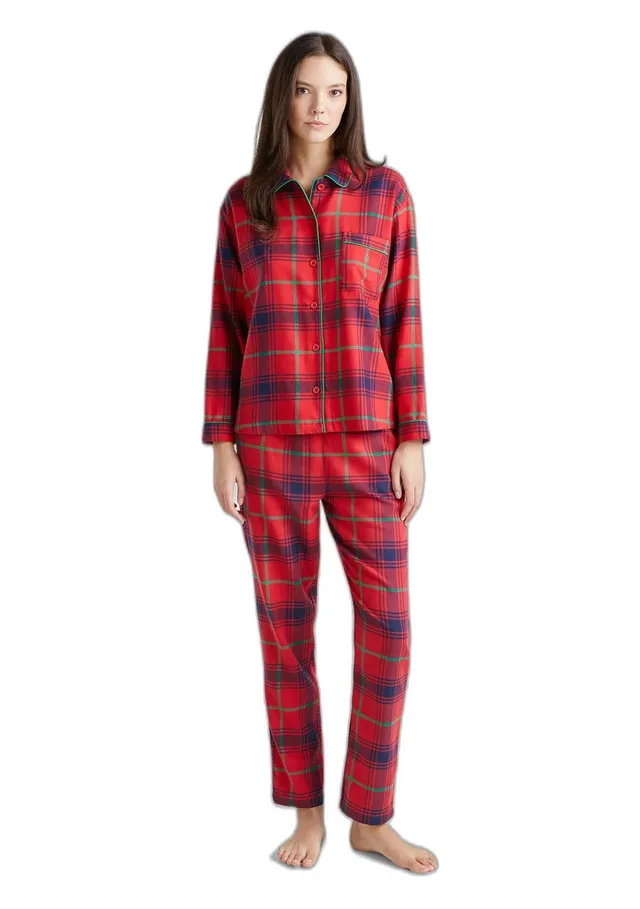 United Colors of Benetton pigiama donna flanella quadri taglia L