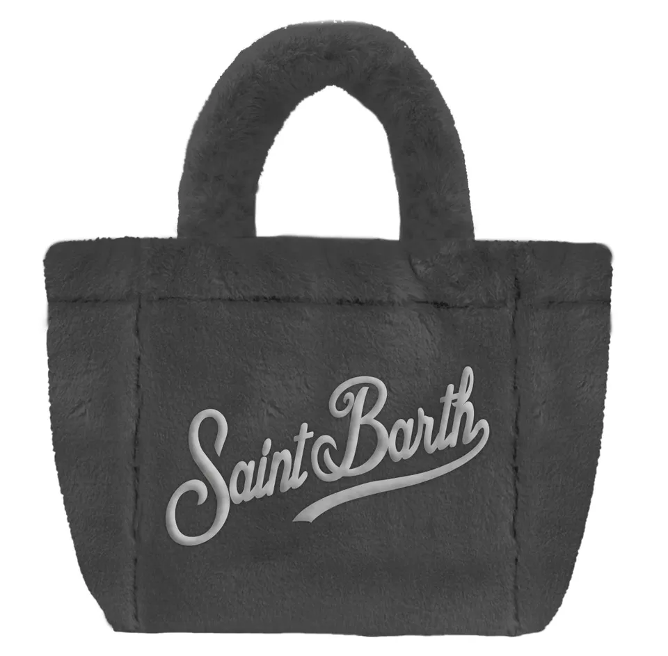 MC2 Saint Barth Vanity Mini Soft Fur borsa nero/grigio