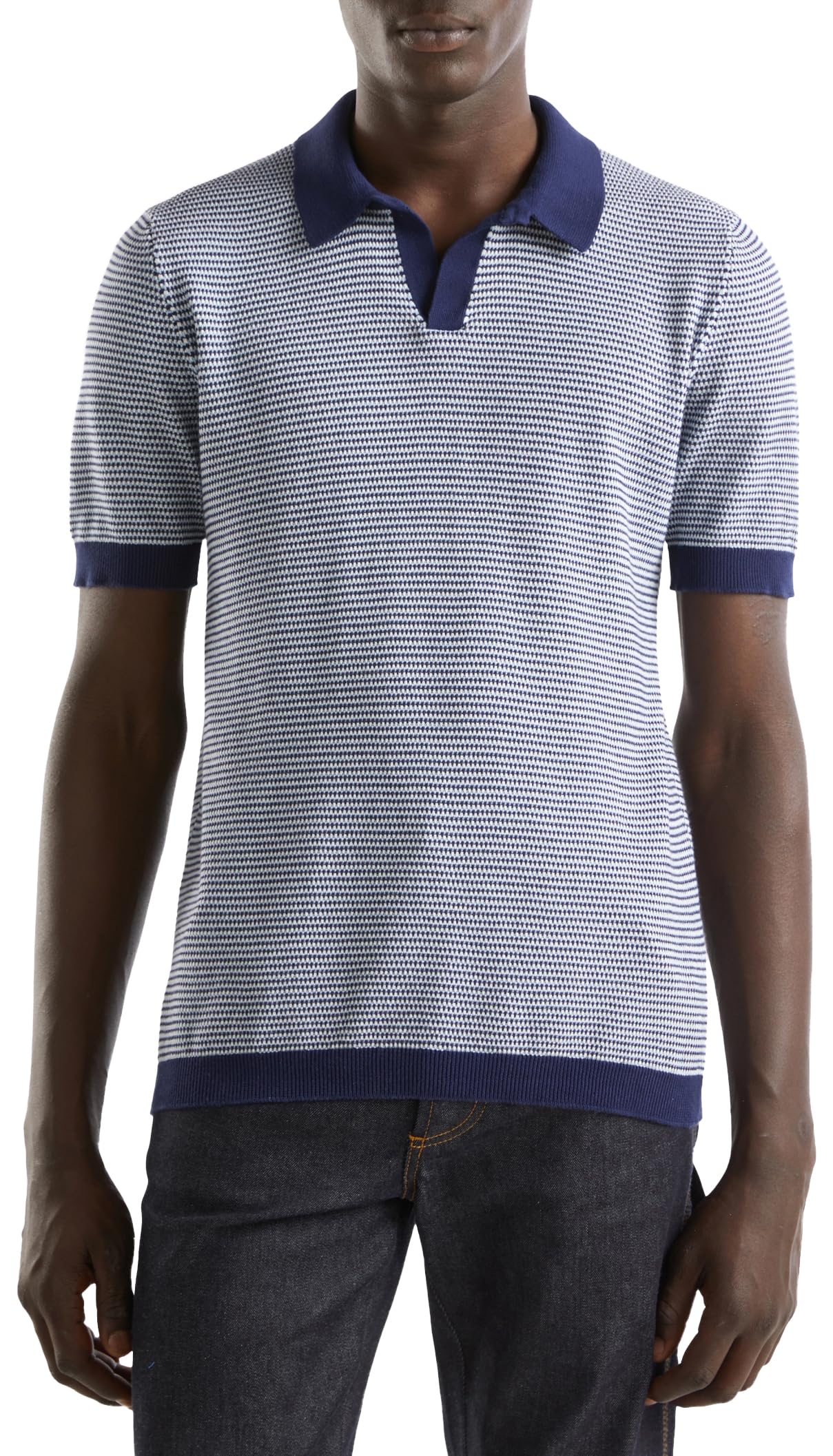 Benetton Polo Uomo Manica Corta XS in Maglieria