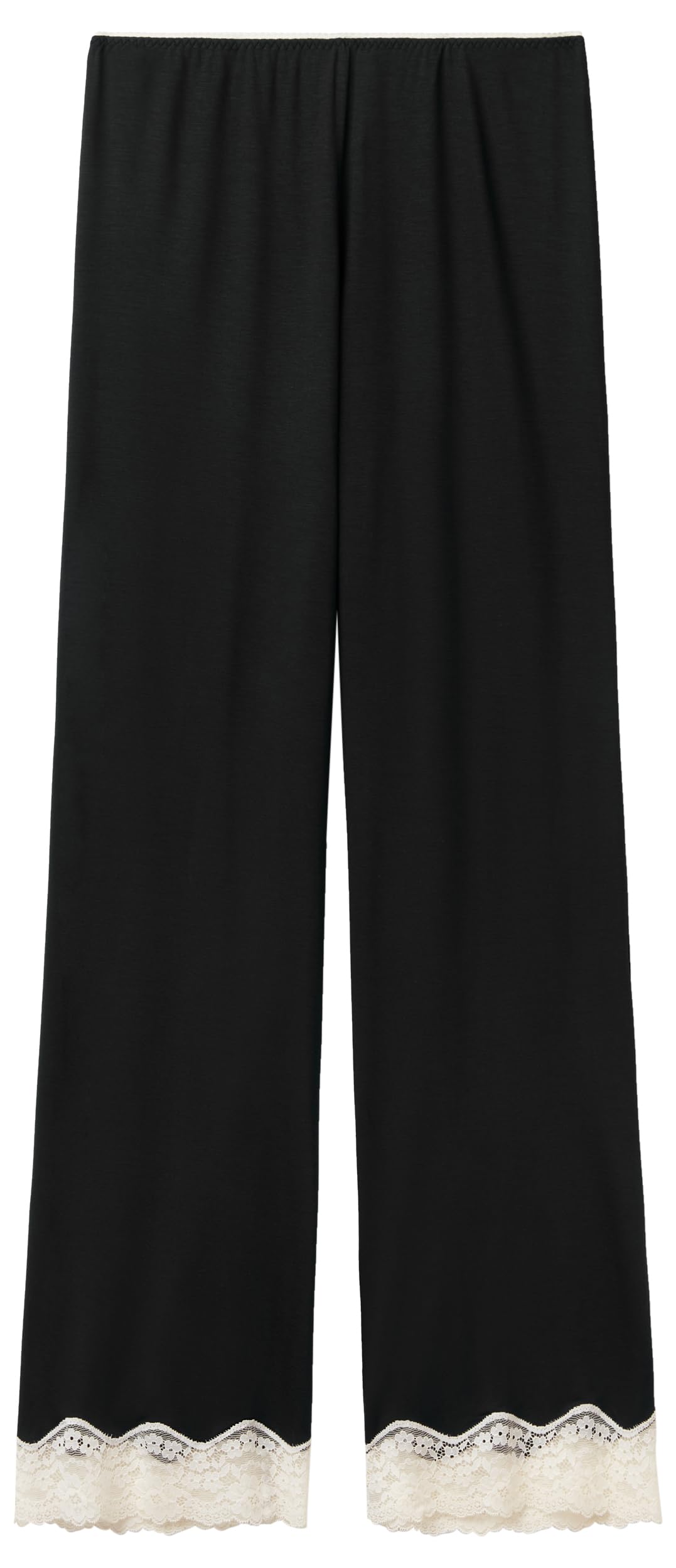Benetton 3z123f04a Pantalone Pigiama Donna Lungo Nero