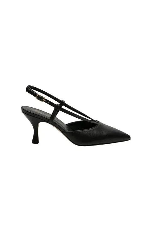 Bianca D S671 chanel donna nero nappa tacco 7 cm