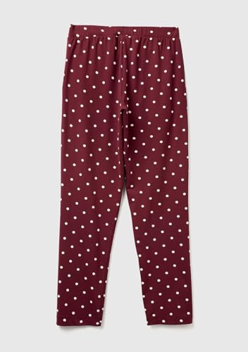 Benetton 3ZMB3F04P Pantalone Pigiama Donna XS Pois