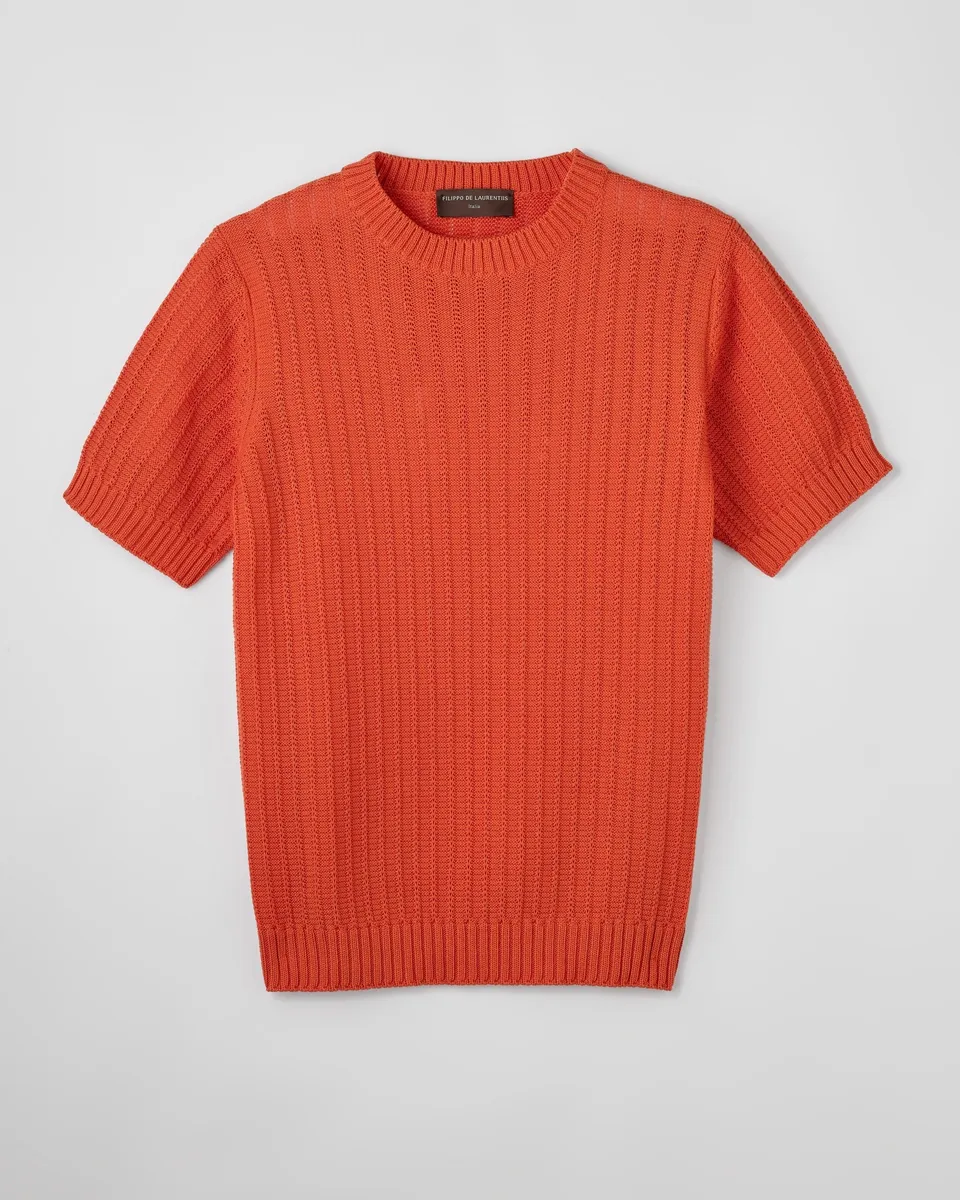Filippo De Laurentiis CM7CQ Maglia Cotone Arancione