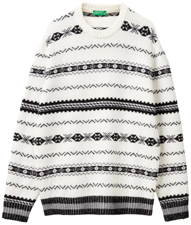 Benetton Maglieria 18ayk10ap Maglione Uomo XS jacquard