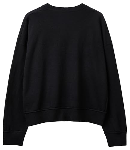 Benetton Maglieria 1y6sd403o maglia scollo V nera XXS