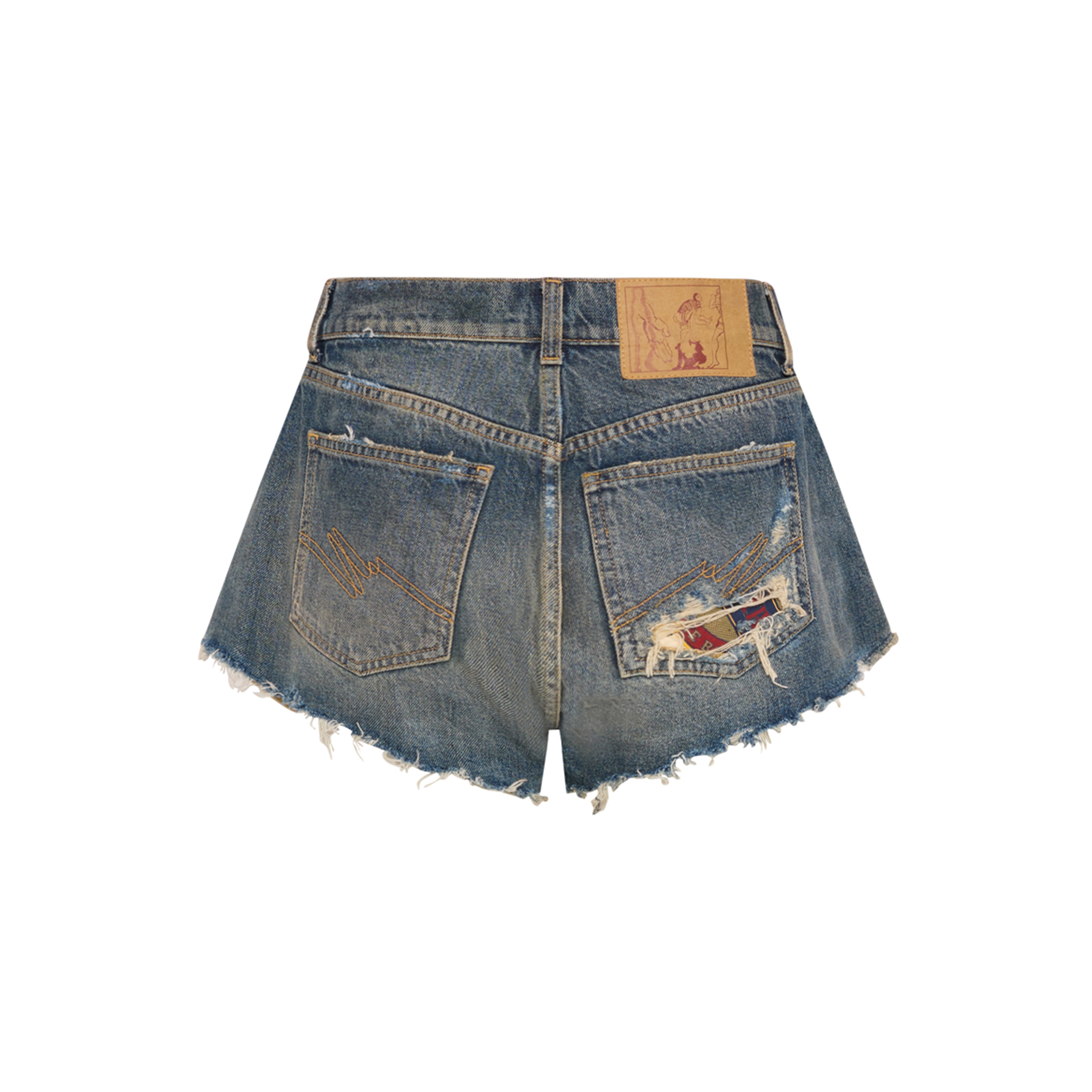 Martine Rose Short Shorts pantaloncini blu trucker