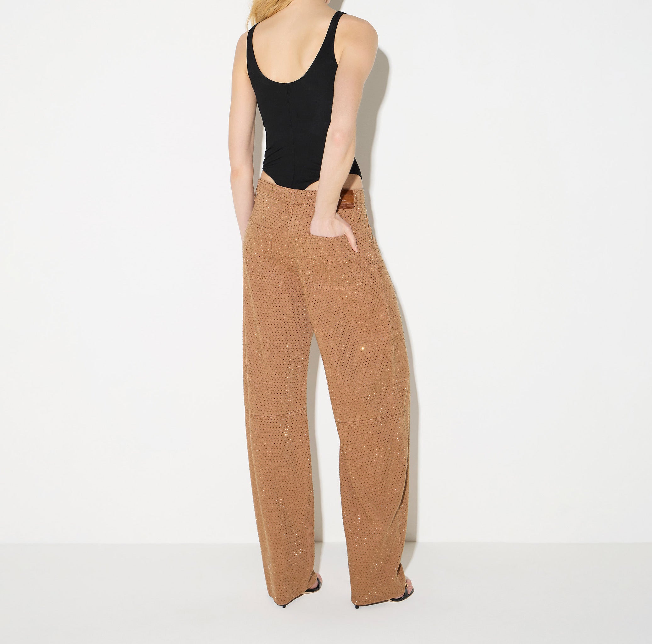 Elisabetta Franchi BO05067E2 Body Jersey Nero Logo Spalline