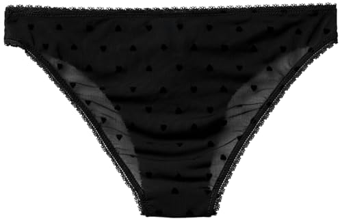 Benetton Intimo Slip Donna Nero XS in Rete Floccata