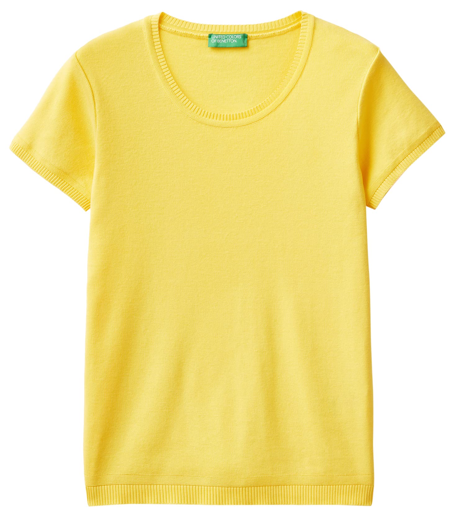 Benetton 1091d1m10 maglione donna girocollo Bianco 101