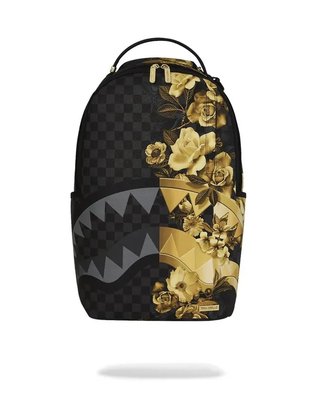 Sprayground 910B8683NSZ Zaino Gold Floral Nero Oro