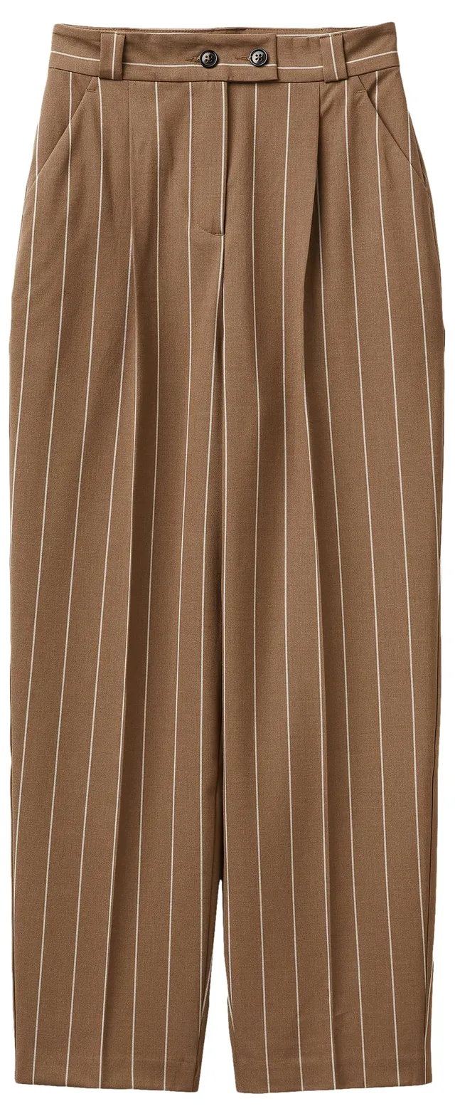 Benetton Pantaloni Carrot Pinces Tinta Unita