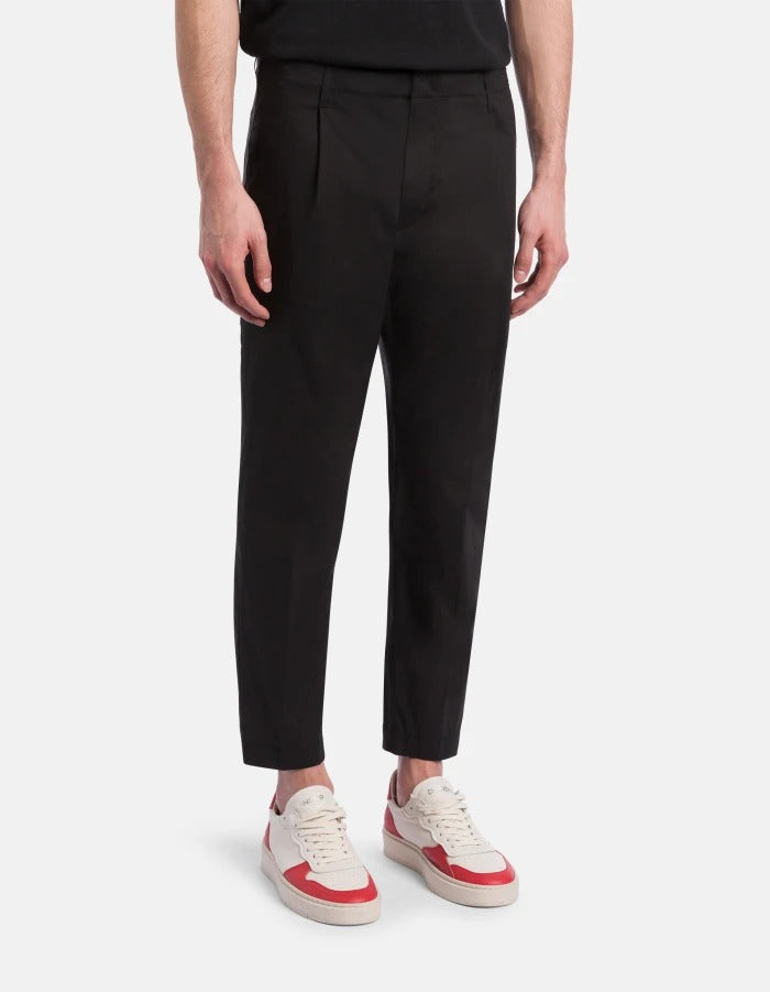 Dondup Ben UP630 PS0020U pantalone nero carrot cotone