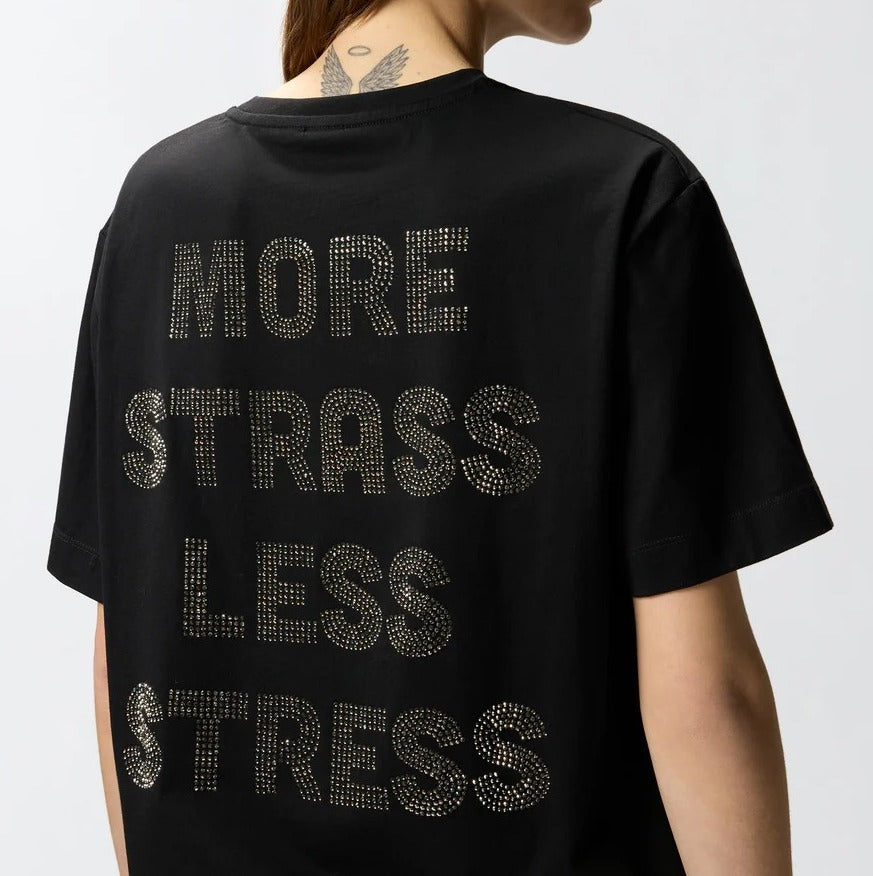 PINKO Strepitoso 105526 A33S T-shirt Nero Strass