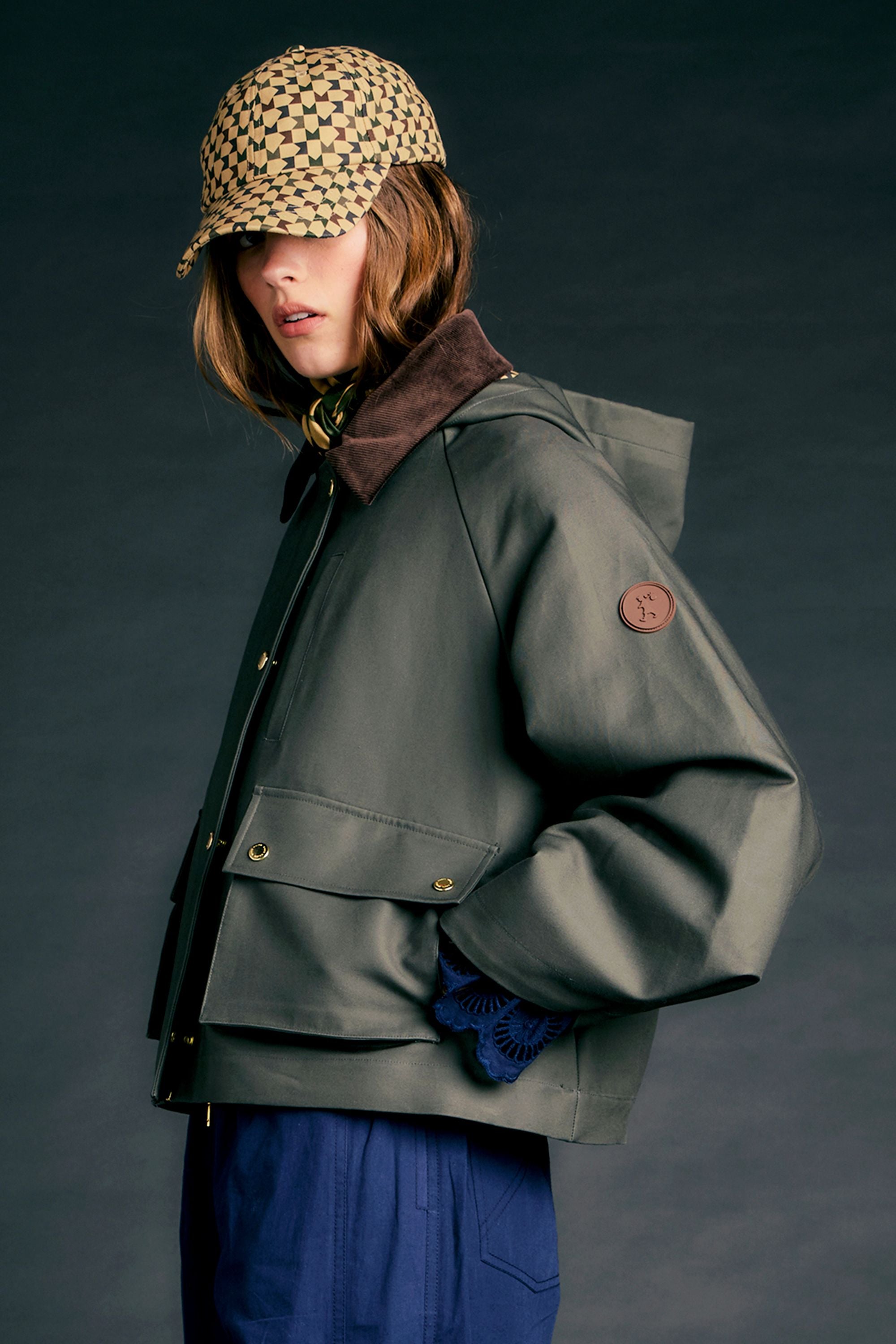 Karen Walker Overtime Giacca Verde Oliva Cotone Twill