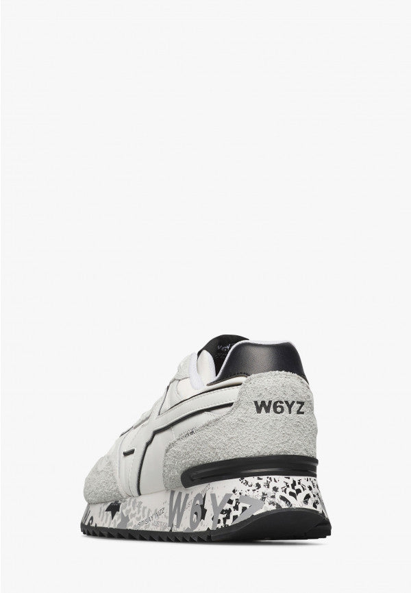 W6YZ Yak-M 2015185 47 sneakers uomo bianco nero suede