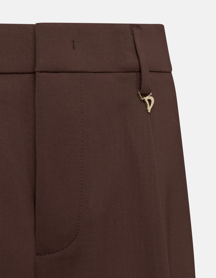 Dondup Lia DP840S pantalone donna cioccolato lana