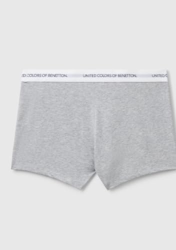 Benetton Boxer Uomo M Grigio Cotone Organico Gamba 9 cm