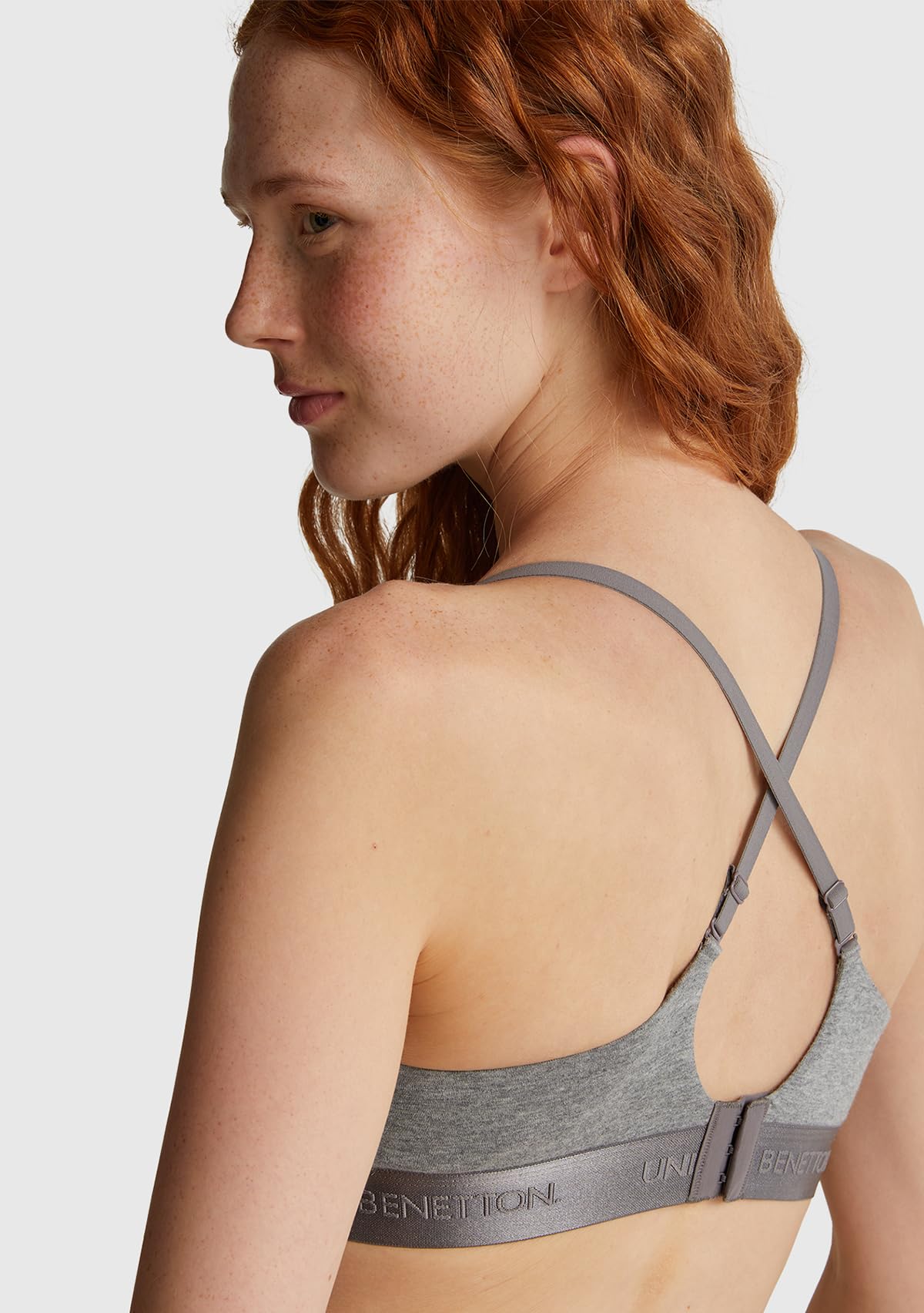 Benetton Slip fianco alto cotone organico elastico logato