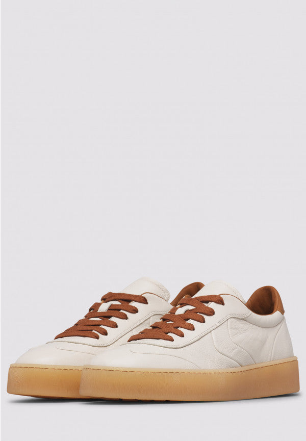 Voile Blanche Mind 02 Sneaker uomo latte cognac pelle
