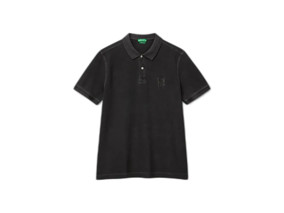 Benetton 3089u302d polo uomo cotone organico arancione