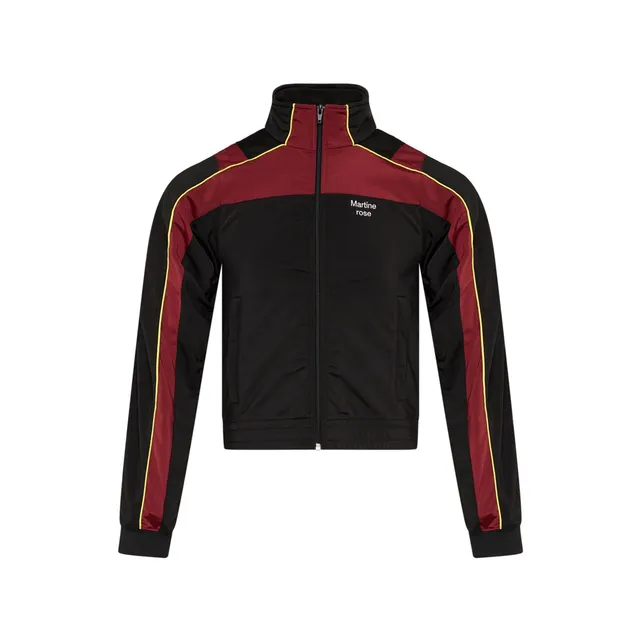 Martine Rose Shrunken Track Jacket giacca Black Burgundy