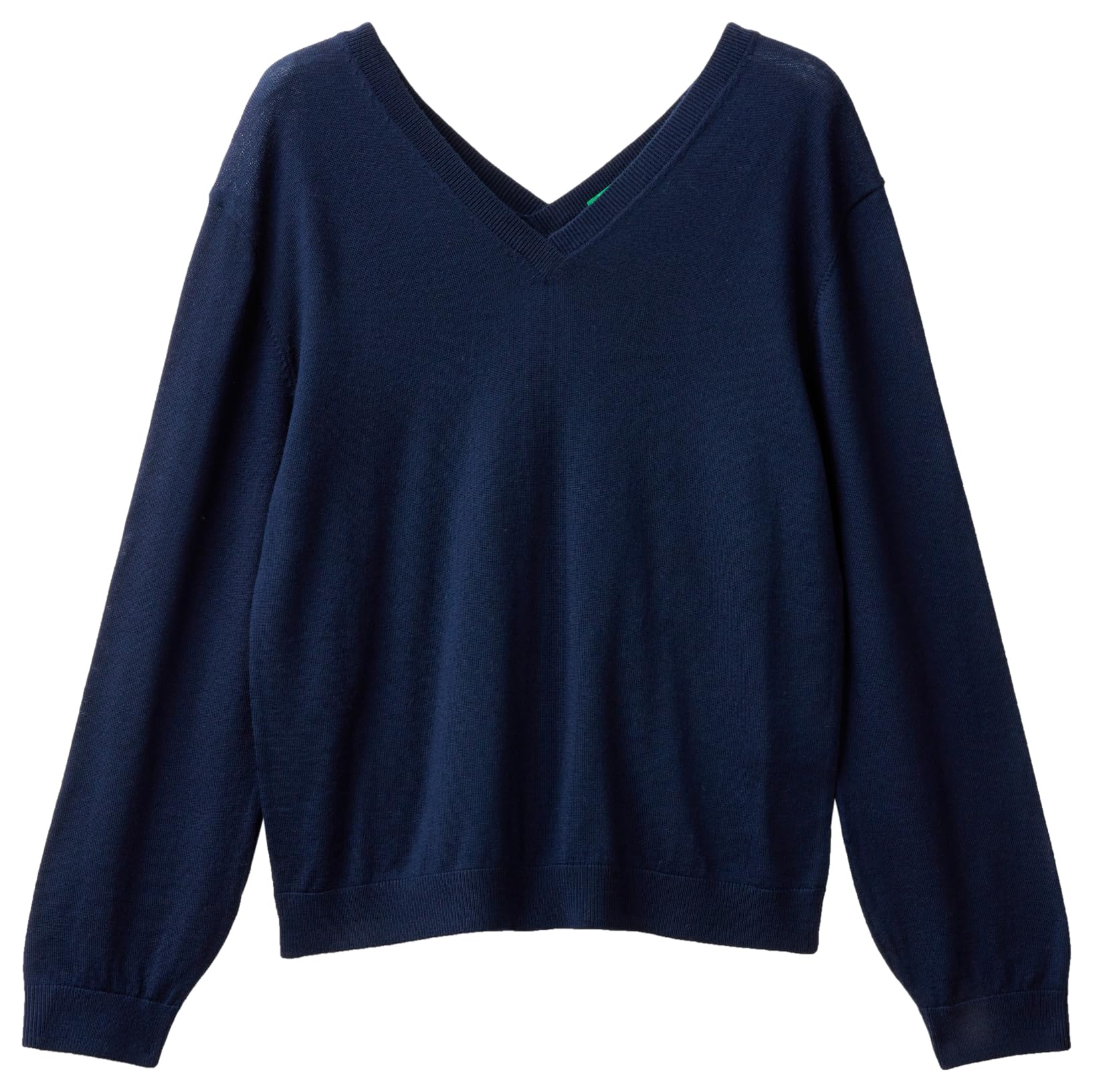 Benetton Maglia Scollo V Donna Lana Regular