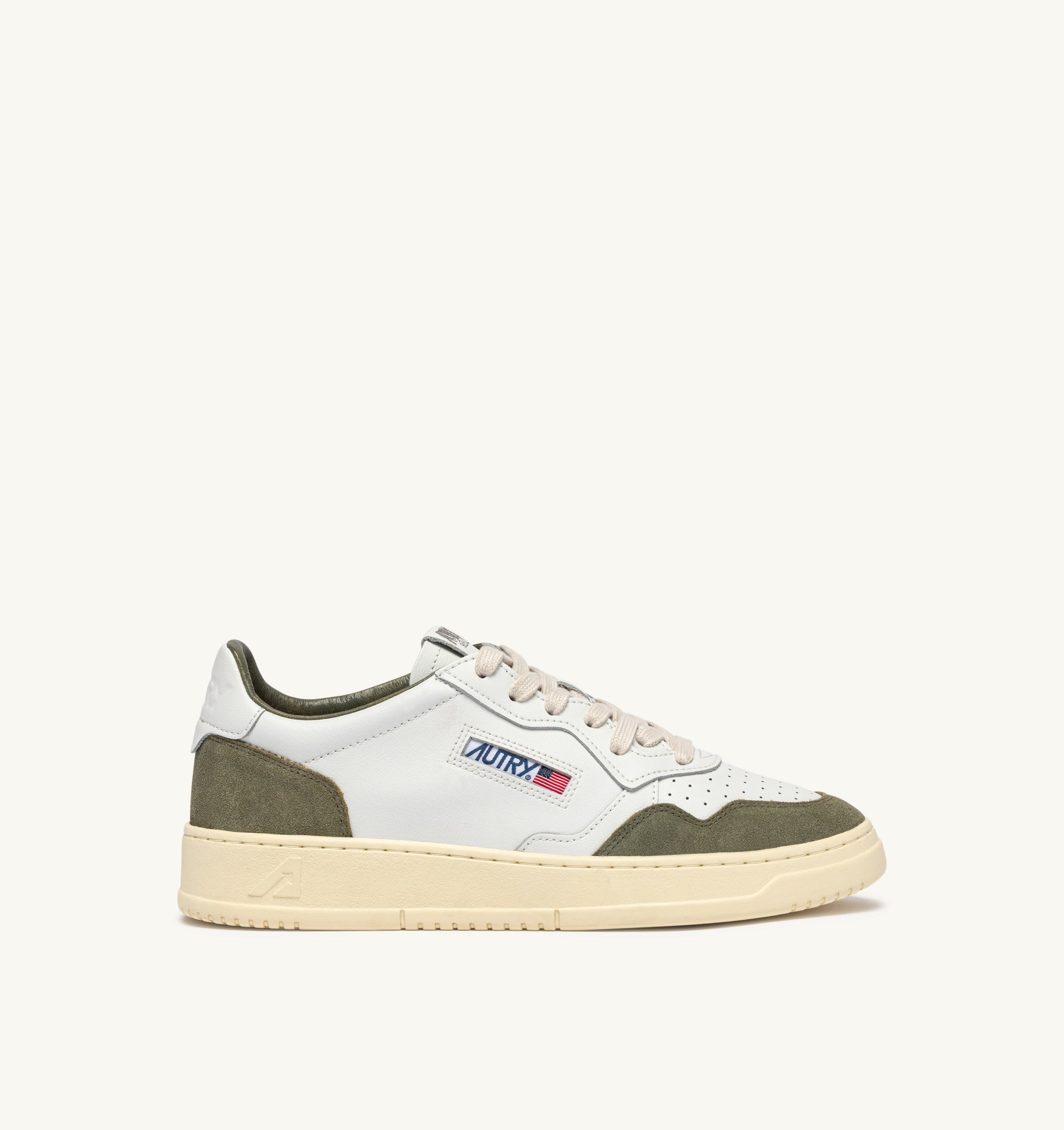 Autry Medalist Low Sneaker Uomo Bianco Verde Pelle