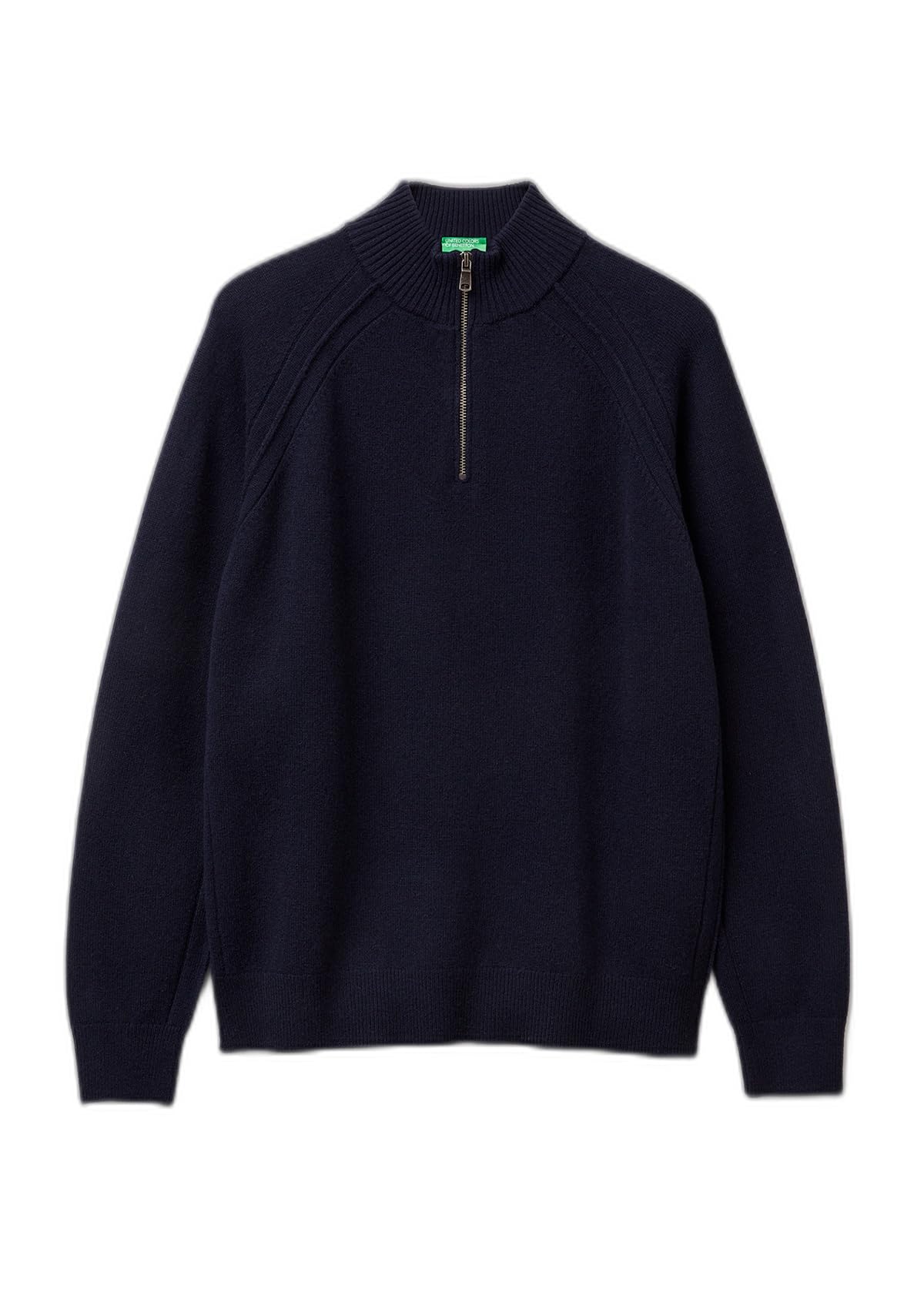 Benetton Maglieria 1006u202b Maglione Blu raglan con zip