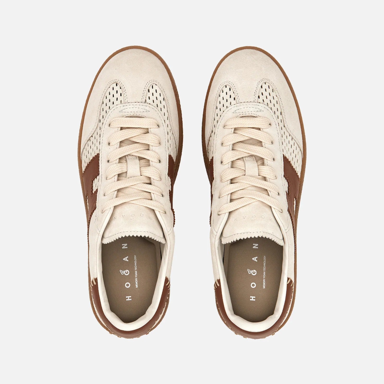 Hogan Cool HXW6980FY60UX sneakers donna Beige Marrone platform