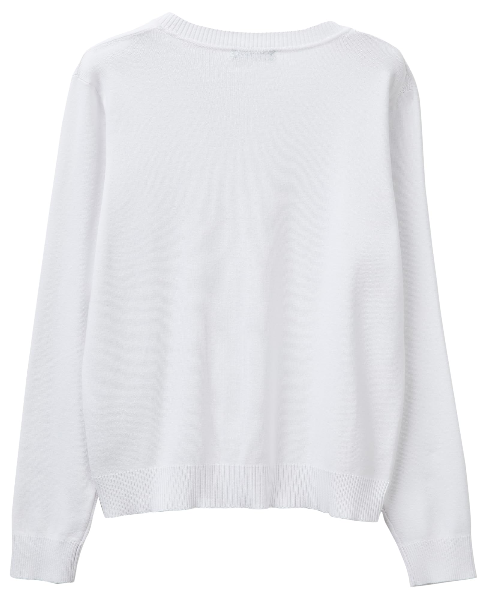 Benetton Maglieria 1C19D403N Maglione Scollo a V Bianco
