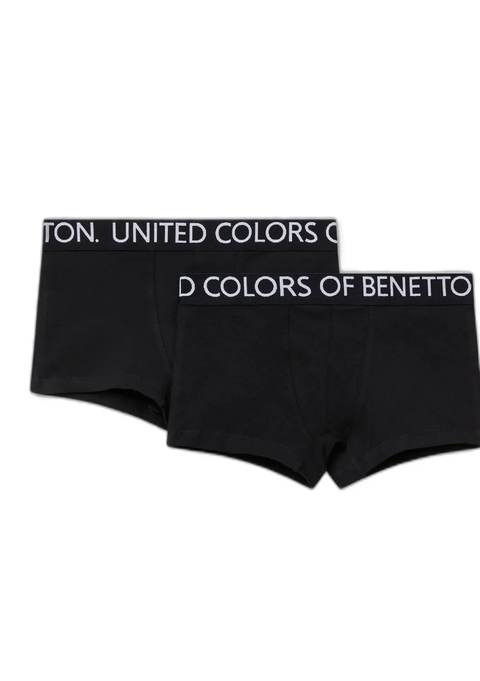 Benetton 3op80x230 Boxer Bambino Nero 2 Pezzi