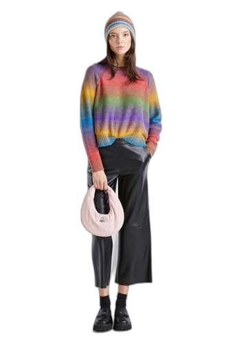 Benetton 4ivrdf084 pantaloni donna 36 ecopelle capri