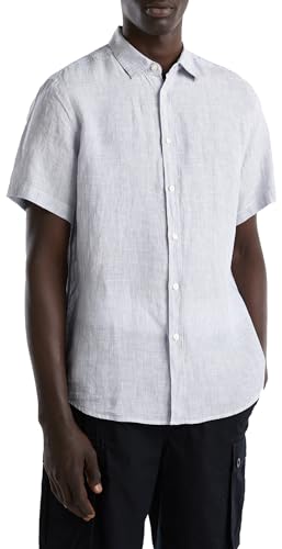 United Colors of Benetton Camicia Uomo Verde Militare Scuro