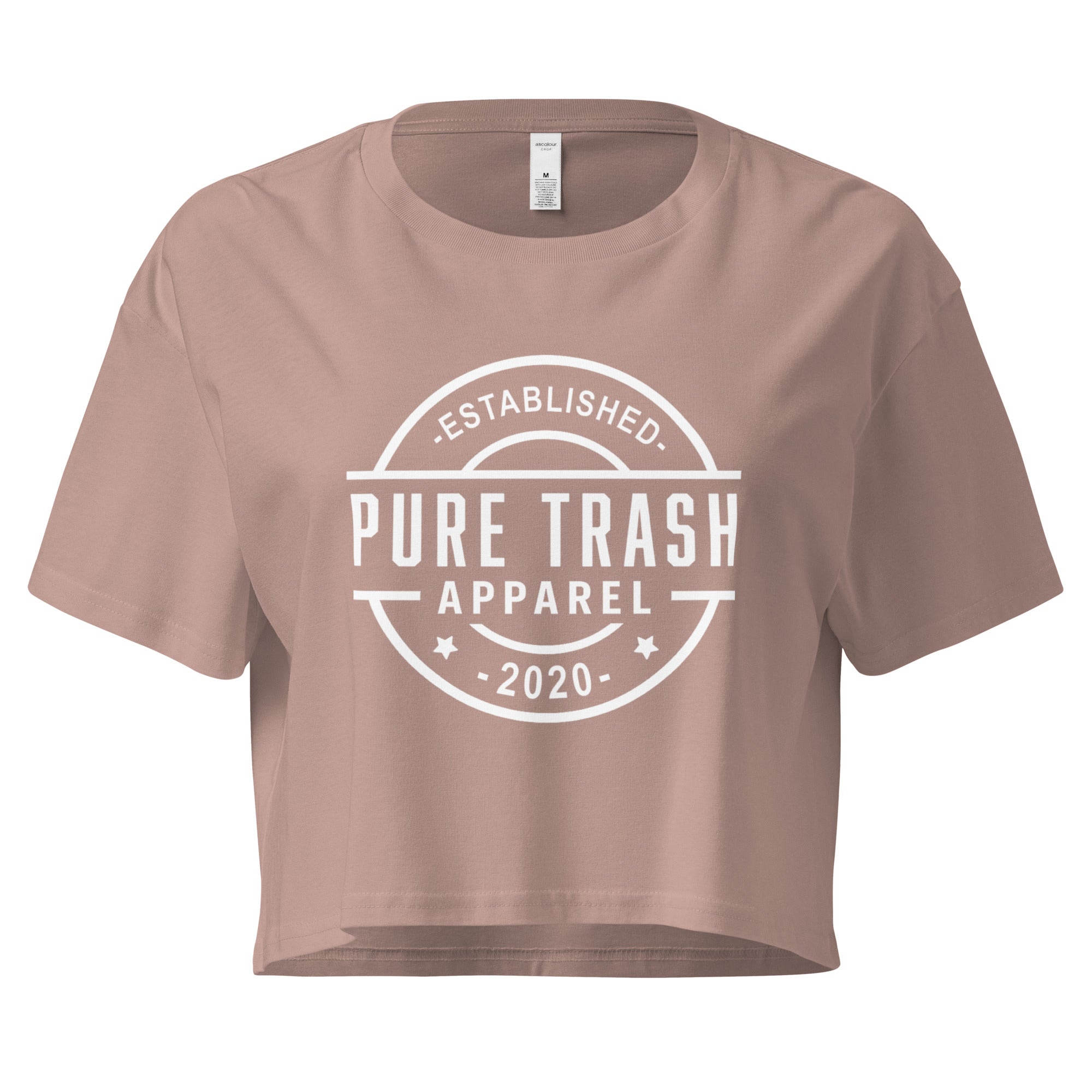 Pure Trash Collection Established Crop Top Donna Bone M cotone
