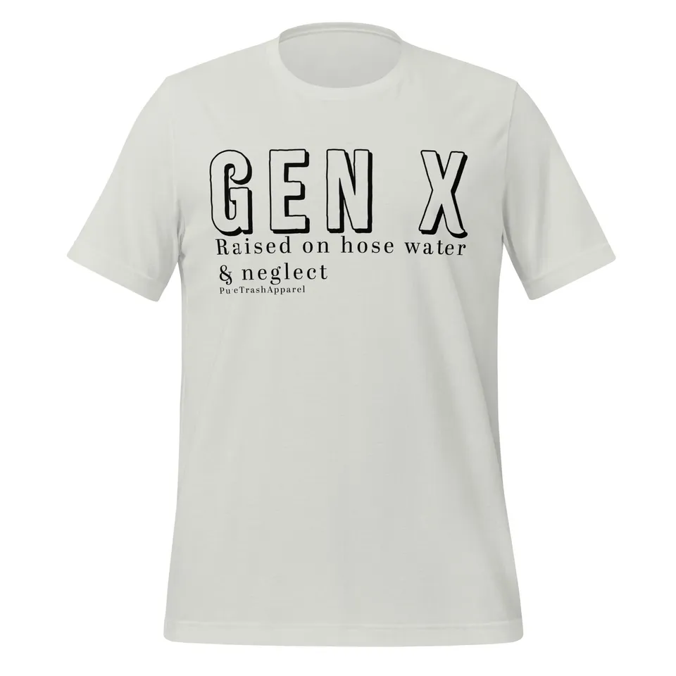 Pure Trash Gen-X Raised on Hose Water Maglietta Berry cotone