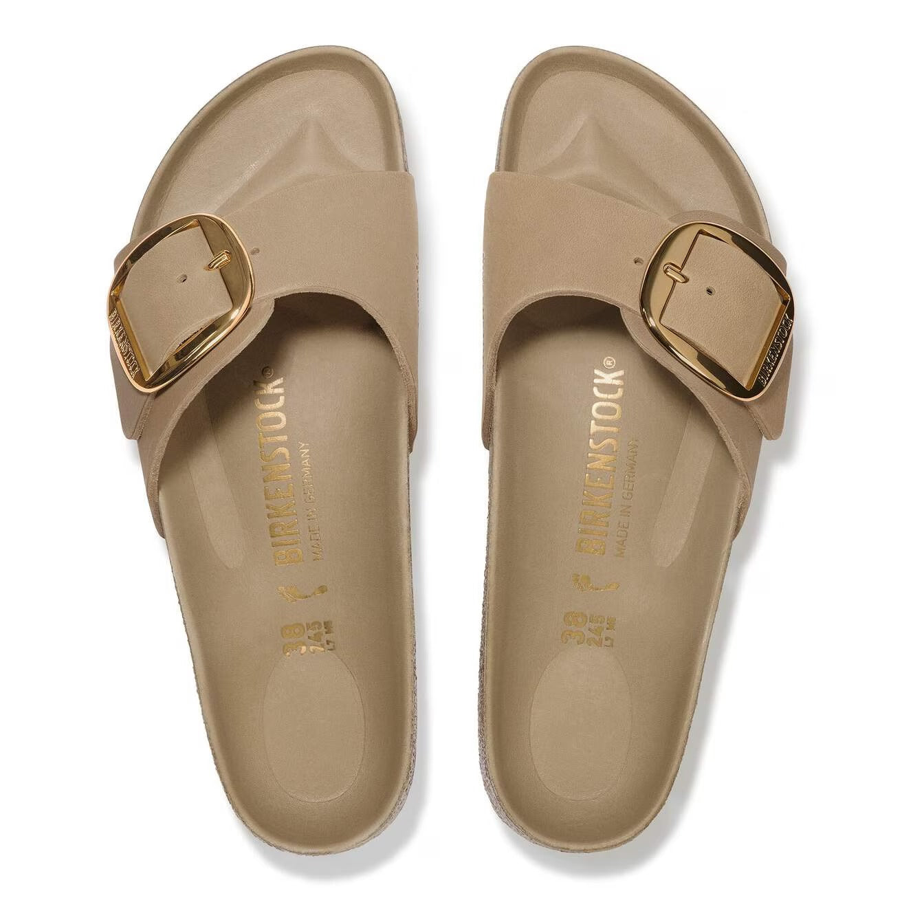 Birkenstock Madrid Big Buckle 1030467 ciabatta donna tobacco brown pelle
