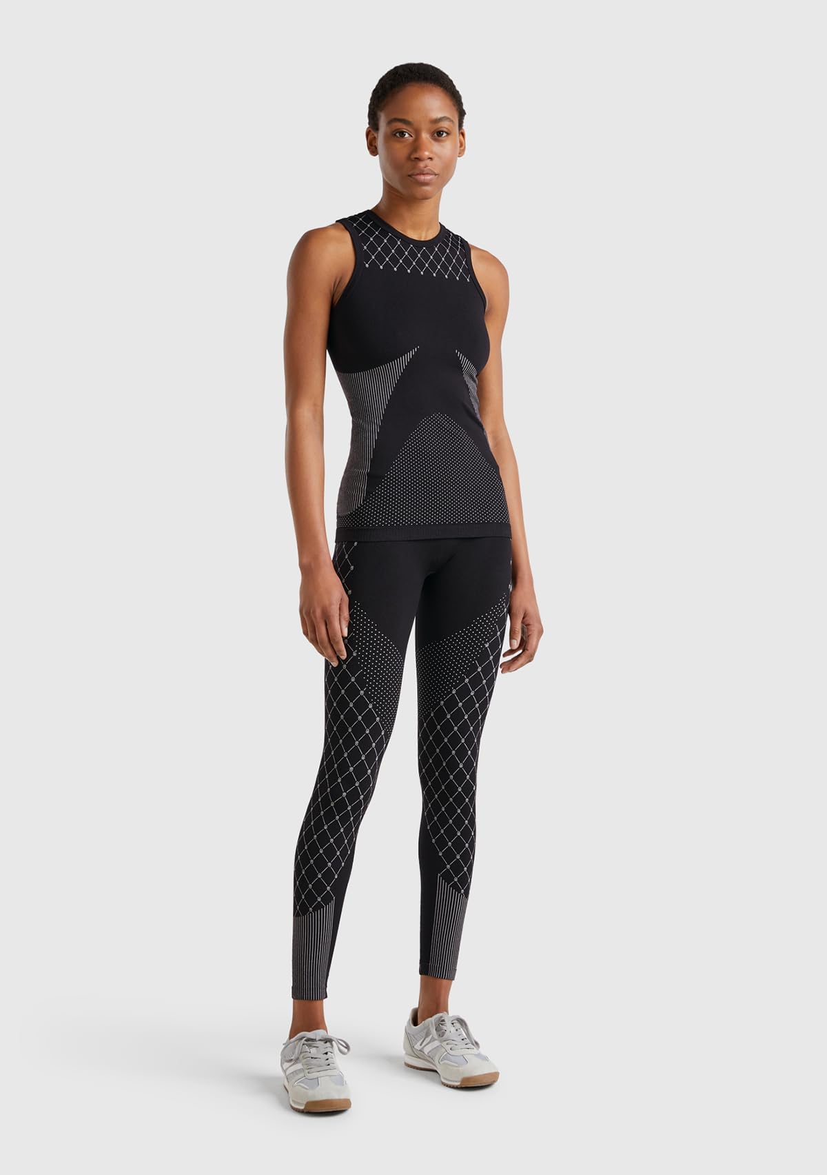Benetton 3SW63F04I Leggings Donna Seamless Bianco S