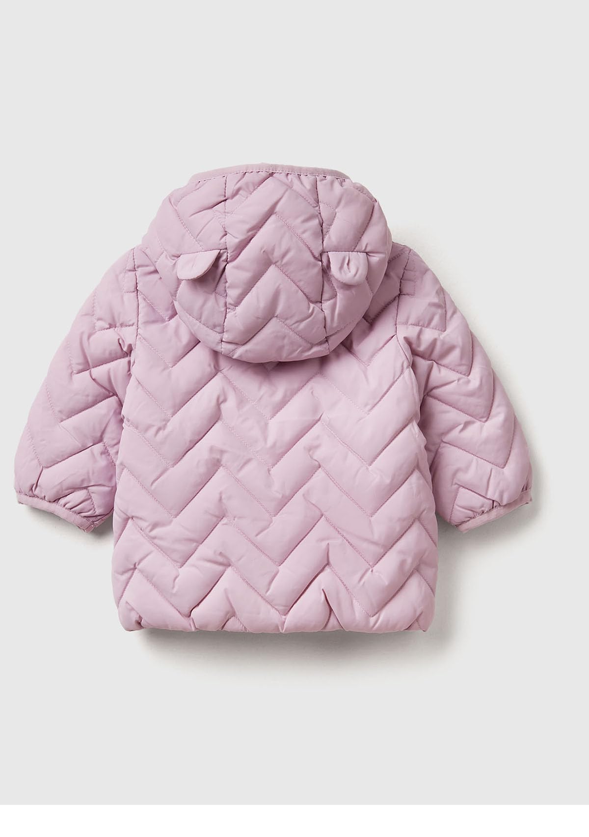Benetton Giubbotto Imbottito Bimbo Cappuccio Orecchie Coniglietti