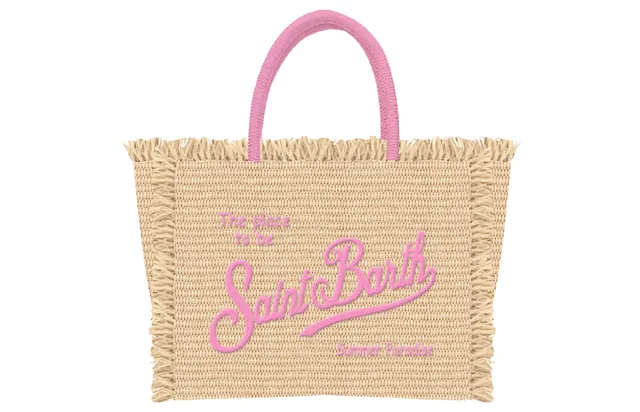 MC2 Saint Barth Vanity Mini Straw borsa beige rosa paglia