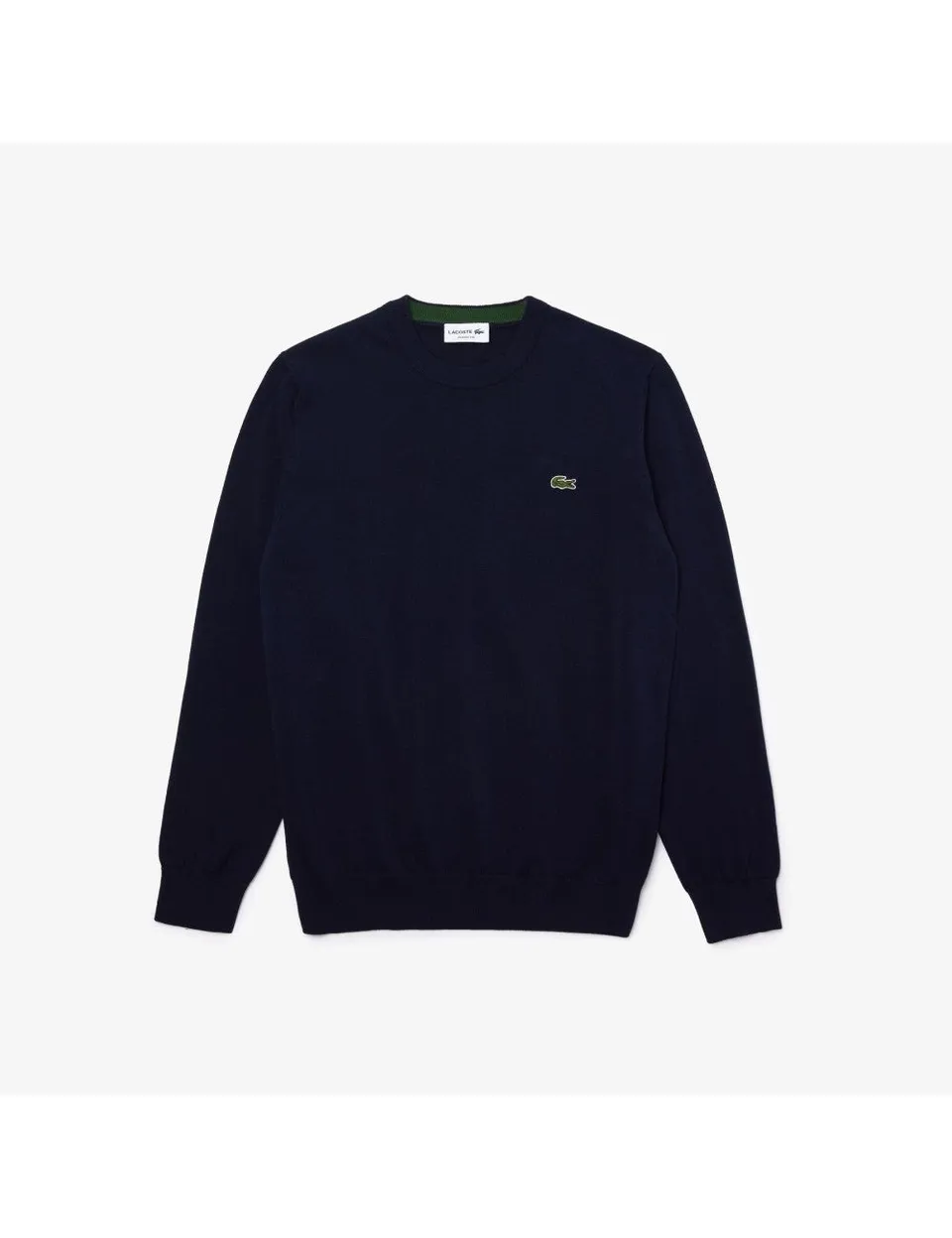 Lacoste AH0128 Pullover Uomo Navy Misto Cotone