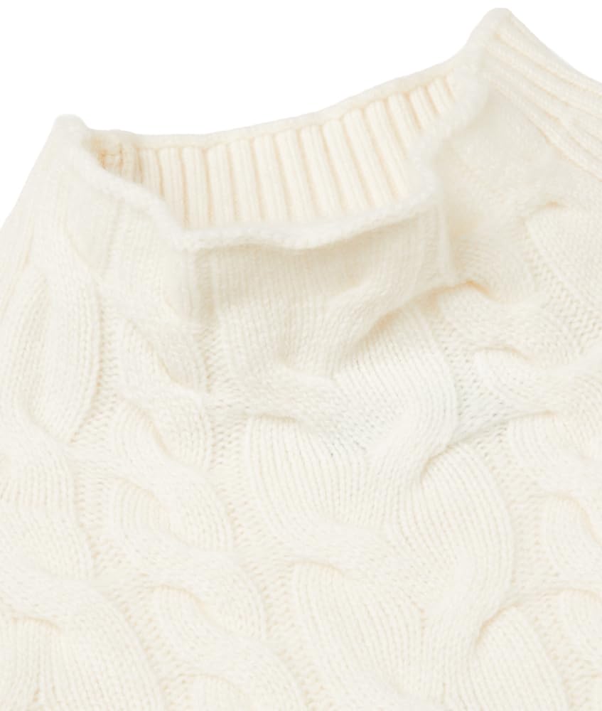 Benetton Maglieria 10K1D204G Maglione Lupetto Donna Bianco